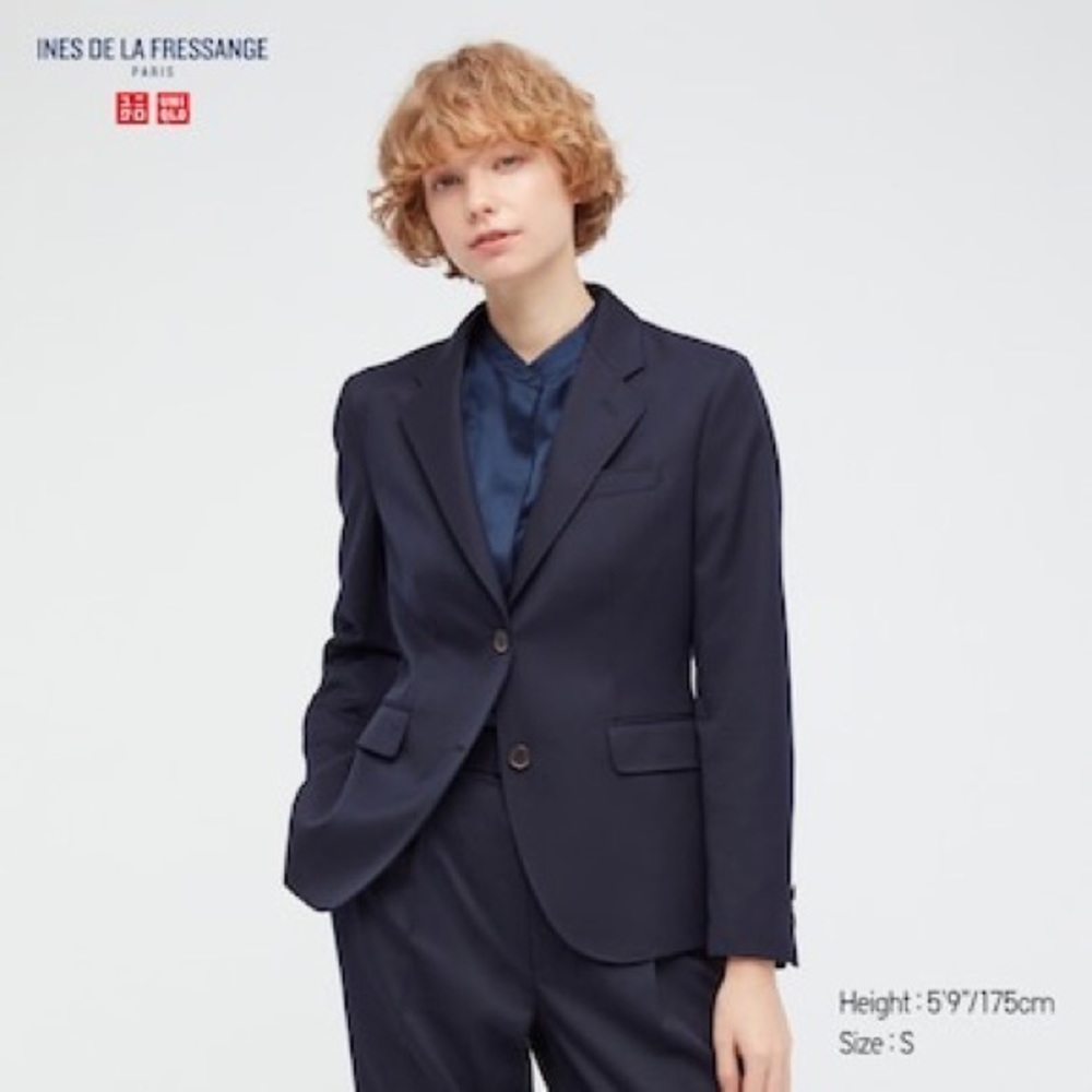 Uniqlo Navy Wool Blend Blazer
